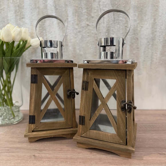 Hobby Lobby Other - Hobby Lobby Rustic Brown Lantern Set